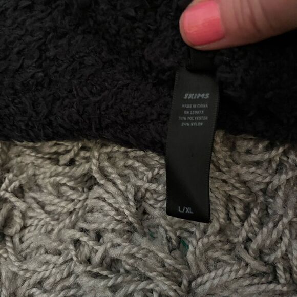 NWT SKIMS COZY KNIT TANK L/XL BLACK - Picture 5 of 8